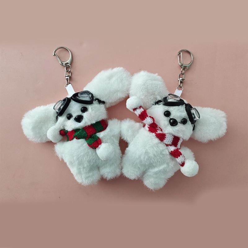 Rabbit Shape Keychains Pendant Plush Backpack Pendant Suiable for Everyday Use