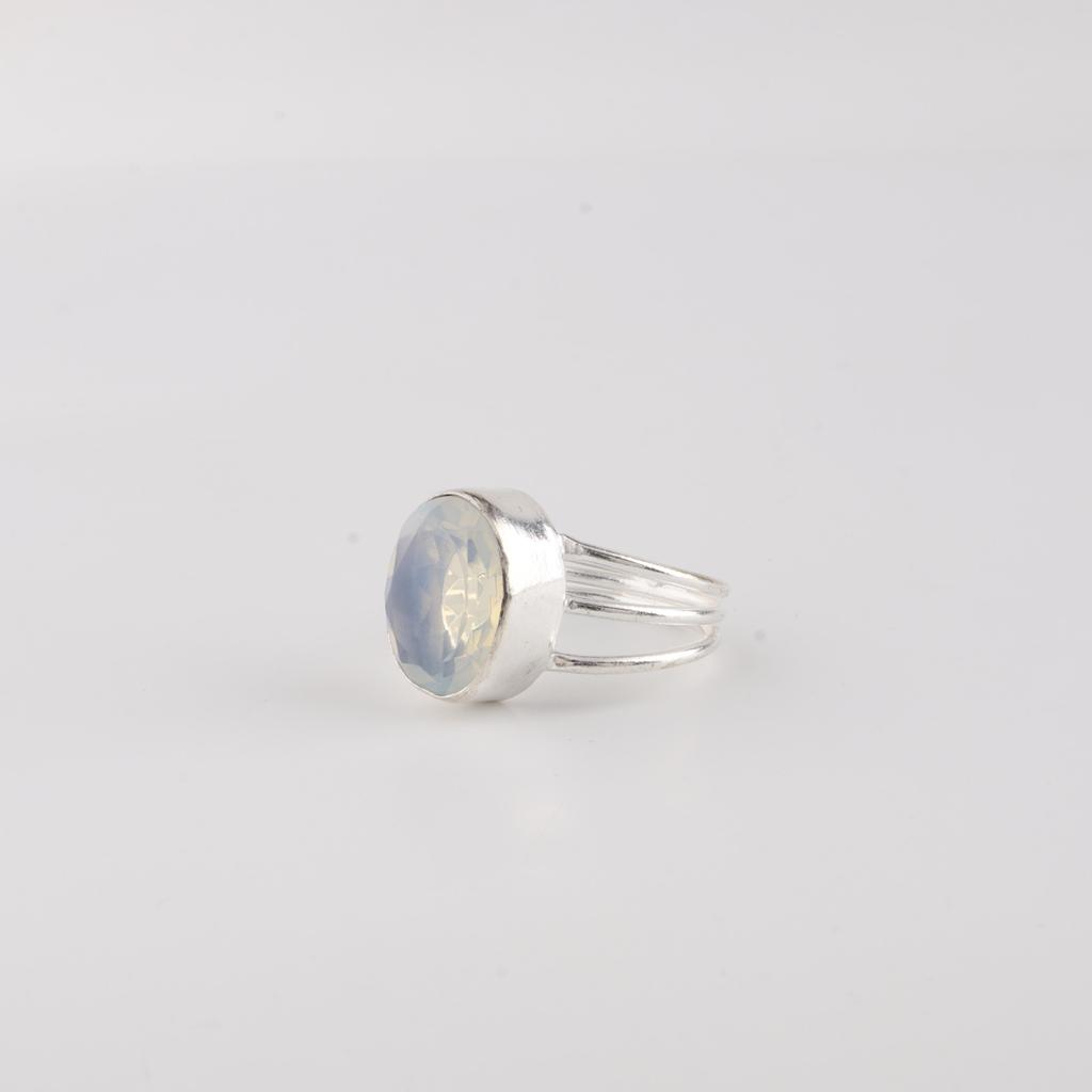 Milky Opal Gemstone 925 Sterling Silver Handmade Women Jewelry Ring For Anniversary Gift RR-73-20