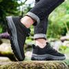 Outdoor Men Hiking Shoes Solid Color Comfortable Non-slip Sporty Shoes Light Breathable Wear-resistant Mens Walking Sneakers