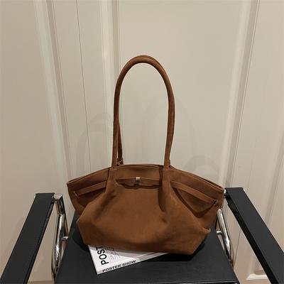 Handtasche mit großer Kapazität, matt, im Retro-Stil, Damen-Winter, neue Pendler-Tragetasche, modische, vielseitige Umhängetasche