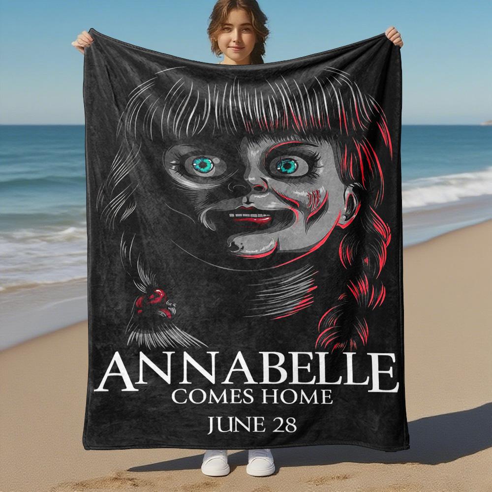 1PC Annabelle Comes Home Outdoor Flannel Blanket Soft Plush Decor for Picnics, camping,Bedroom, Playroom, Office1181A
