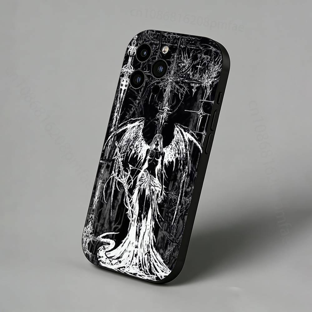 

Готичний Кібер Сигіл Хрест Чохол для iPhone 16,15,14,13,12,11 Pro,Max,Plus,X,XS,XR,SE,Mini Захисна Накладка на Задню Панель iPhone16promax