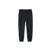 Anta Training Series Solid Color Mid Waist Drawstring Cuffed Knitted Sports Pants Women Bottoms Black 162217316-2