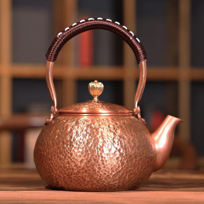 Pyj Pure Handmade Copper Kettle Pure Copper Tea Brewing Pot Kung Fu Tea Set
