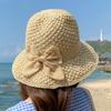 1pc Women's Sun Cap Beach Hat Women's Summer Panama Straw Bags Summer Straw or Wicker Cap Bucket Hat Sun Hats for Tralve,parties