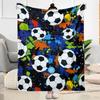 1pc Soccer Ball Pattern Blanket Comfortable Soft Lightweight Multi Seasonal Camping Picnics Sofa Office Bed Living Room Gift Friends Family