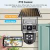 6K 12MP WiFi Solar Camera Dual Lens Outdoor Waterproof Wireless CCTV Video Battery Monitor PIR Motion Detection Security IP Cam