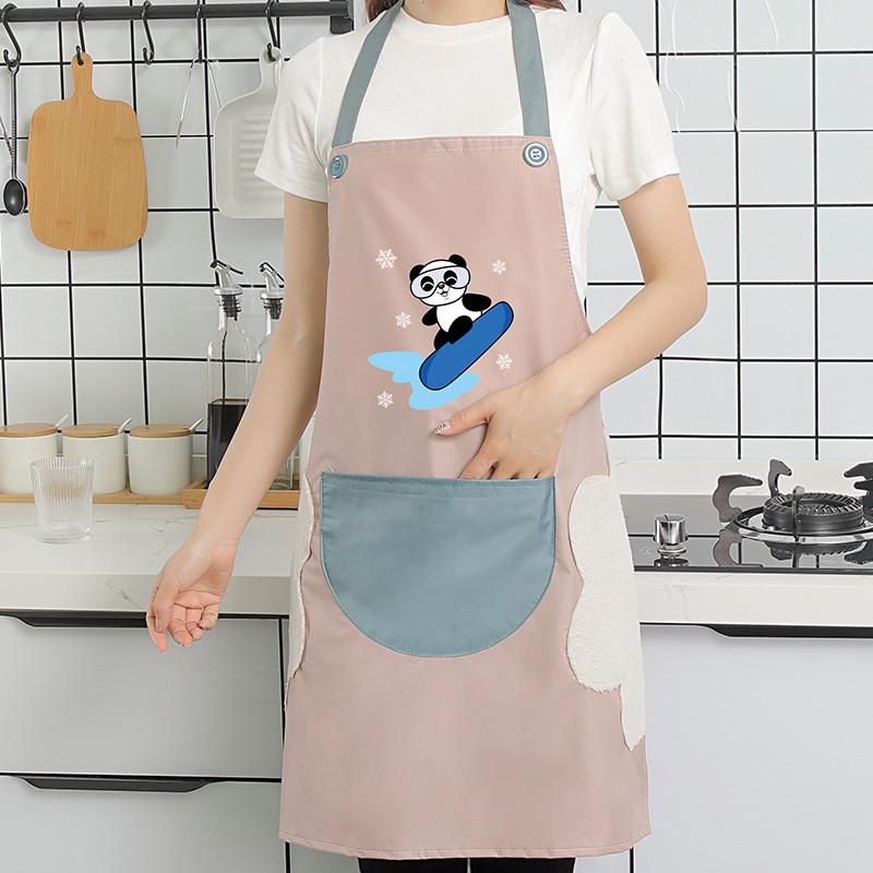 Dinosaur Waterproof Pvc Apron For Women Children Kitchen Cooking Splashresistant Apron