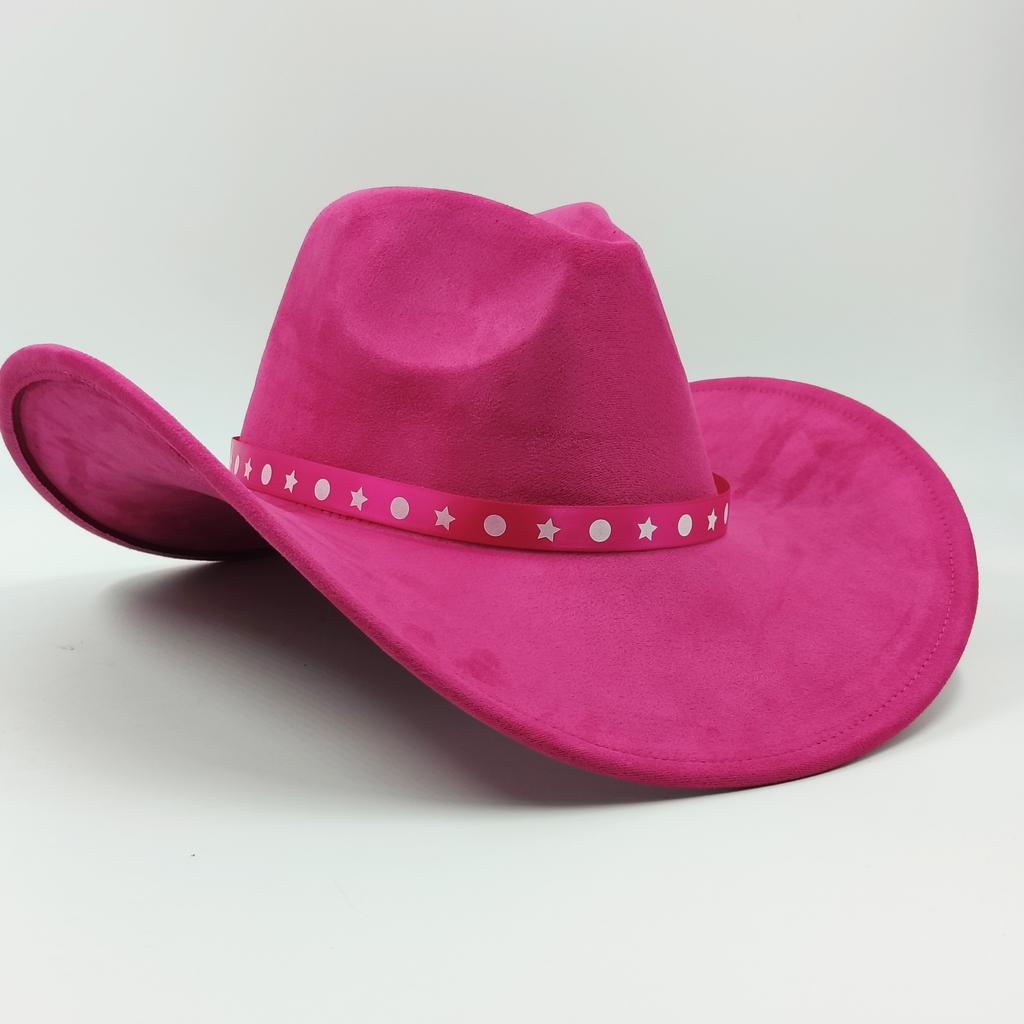 2023 New Vintage Sombrero Hombre Caps pink ribbon Suede hat large brim party fedora pink hat for women men cowboy hat cowgirl