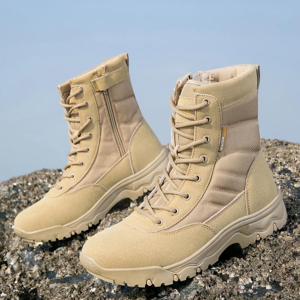 Neue Outdoor-Kampftrainings-Herren-Sneaker High Top Rutschfest Bergsteigen Reisen Freizeit Laufschuhe Für Herren