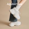Platform Dad Shoes New Autumn and Winter Little White Sports Shoes Lightweight Casual Shoes Velvet Cotton Shoes
