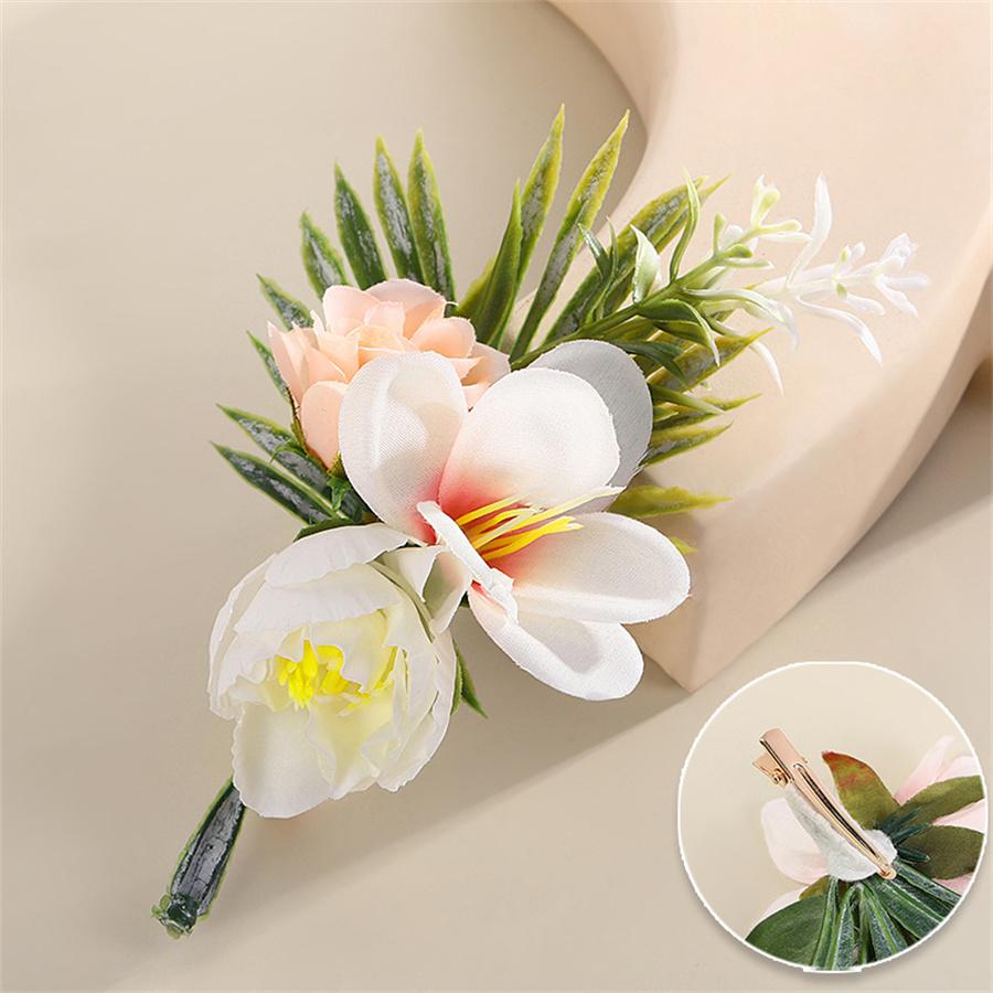 New fashion Bridal Bohemian Flower Hair Clip Ladies Bride Bridesmaid Wedding Duckbill Clip Hair Accessories  Gifts
