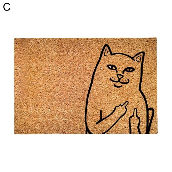 Covor de podea Pisica de desene animate Degetul mijlociu Dispise Go Away Covor de baie Absorbție de apă Home Decoearion Dormitor Covoraș de intrare