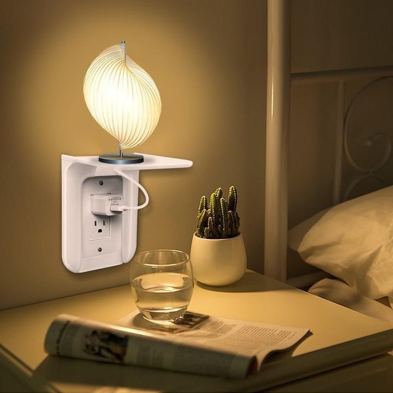 Household Wall Mount Switch Socket Rack ABS Power Outlet Shelf for Home Barthroom Storage Mobile Phone Charging Rack Holder