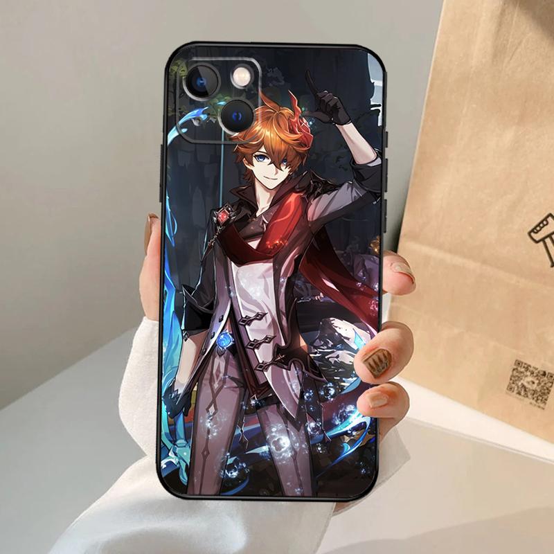 

Genshin Impact Tartaglia Case Cover For iPhone 16 15 14 12 Pro Max 11 13 Pro Max X XR XS MAX Plus 12 Mini Coque iPhone 16Pro MAX