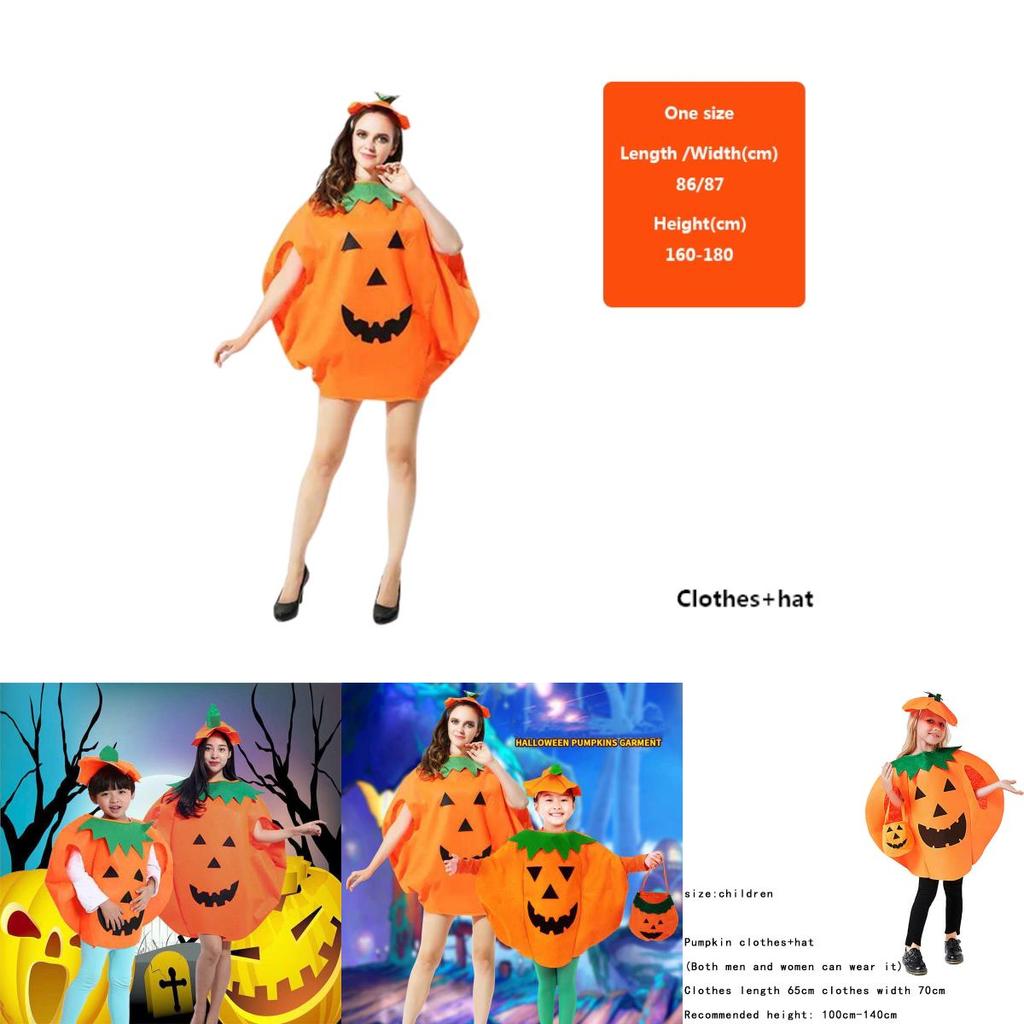 Halloween Pumpkin Costume Adult Parent-child Clothing Cosplay Fancy Dress Party