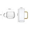 375ml/430ml Beverage Cup Transparent Cocktail Glass Drinkware Tea Cup with Handle Breakfast Milk Juice Cups Home Water Bottle