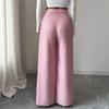 Women S High Waist Pink Straight Leg Loose Casual Pants