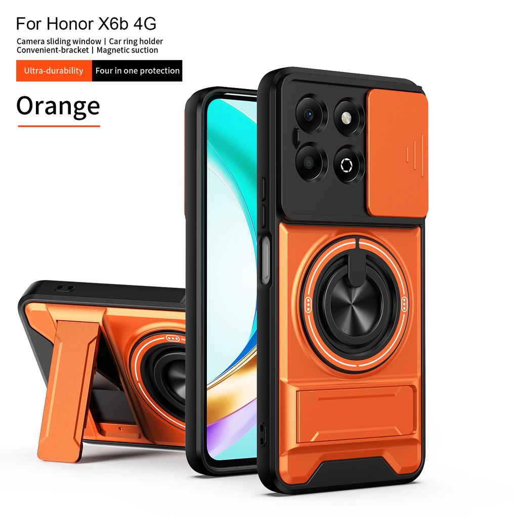 For Honor X6b Case Honor X6b Plus Cover Honor X6c Phone Case Magnetic Holder Military Armor Camera Protection Cover