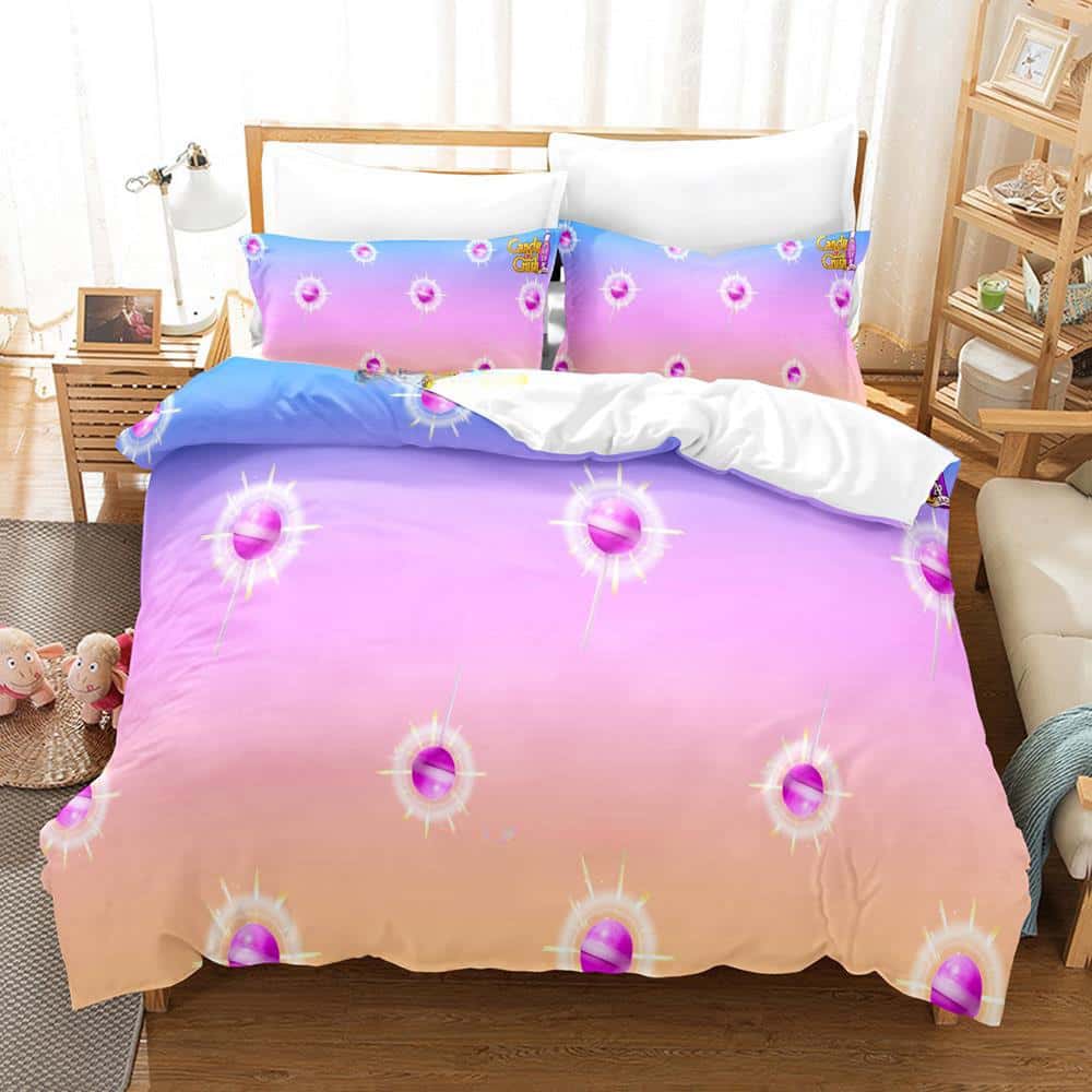 Game Candy Crush Soda Saga Bedding Set Single Twin Full Queen King Size Bed Set Adult Kid Bedroom Duvet Cover Sets Home Textiles
