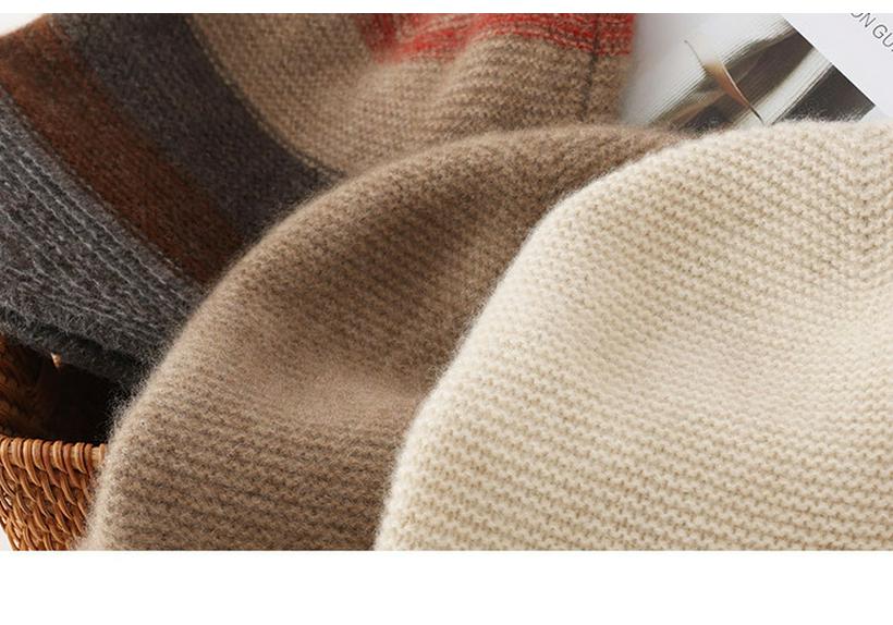 Damen 100% Reines Kaschmir Strickmütze - Lässig, Vielseitig, Einfarbig, Warmes Modeaccessoire
