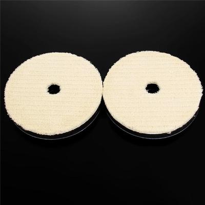 New 2 Pcs 6" Round Car SUV Care Woolen Polishing Pad Cleaning Waxing Buffing Cushion