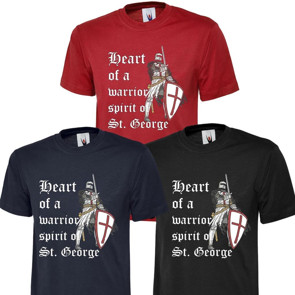 TShirt St Georges Day Heart Of British Warrior Unisex Unisex Unisex Kid Tee Tops uk