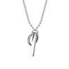 Minimalist Chain Pendant  New Geometric Round Hoop Cuboid Pendant Necklace for Women Men Stainless Steel Sweater Chains