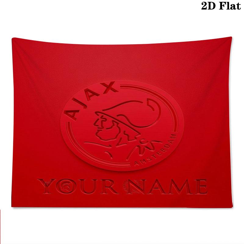 AFC Ajax Custom Name Wall Tapestry Aesthetic Wall Hanging Printed Fabric Blanket Decorative Tapestries for Bedroom Living Room Home Decor