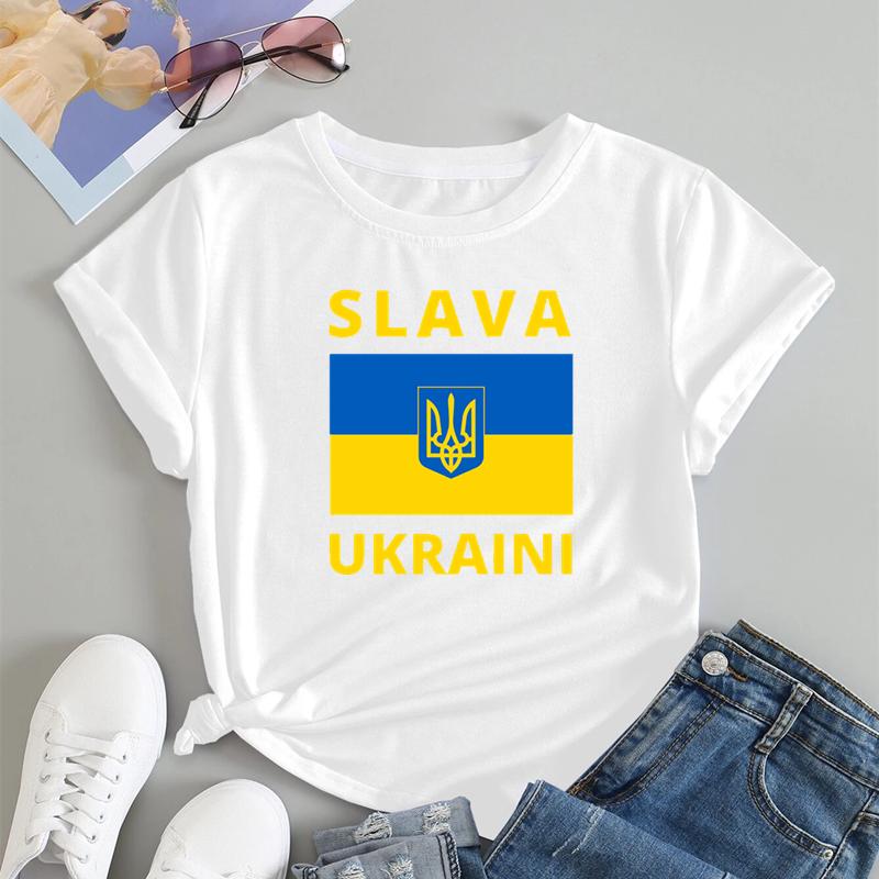 Ukrajina Dívka Oblečení Dres Tričko s ukrajinskou vlajkou Dámská móda Grafika Trička Estetické kostýmy Streetwear Dárky