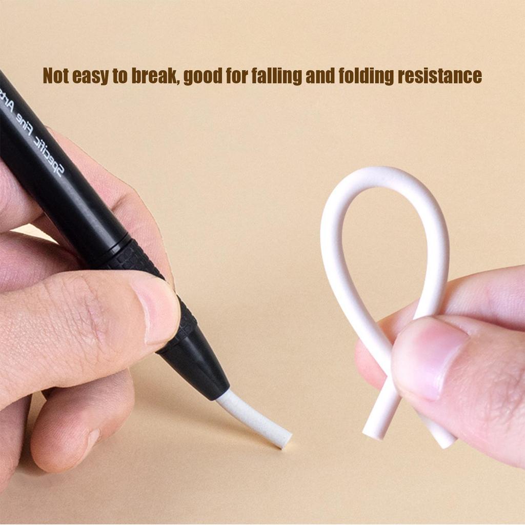 Retractable Eraser Mechanical Erasing Pencil Retractable Eraser Pen 3.8mm Thin Tip With 5 Refills For Artists Drafting Drawing