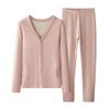 Women's Camel Hair Velvet-Lined Cardigan & Trousers Set for Middle-Aged & Elderly - Warm, Long-Sleeve, Autumn/Winter