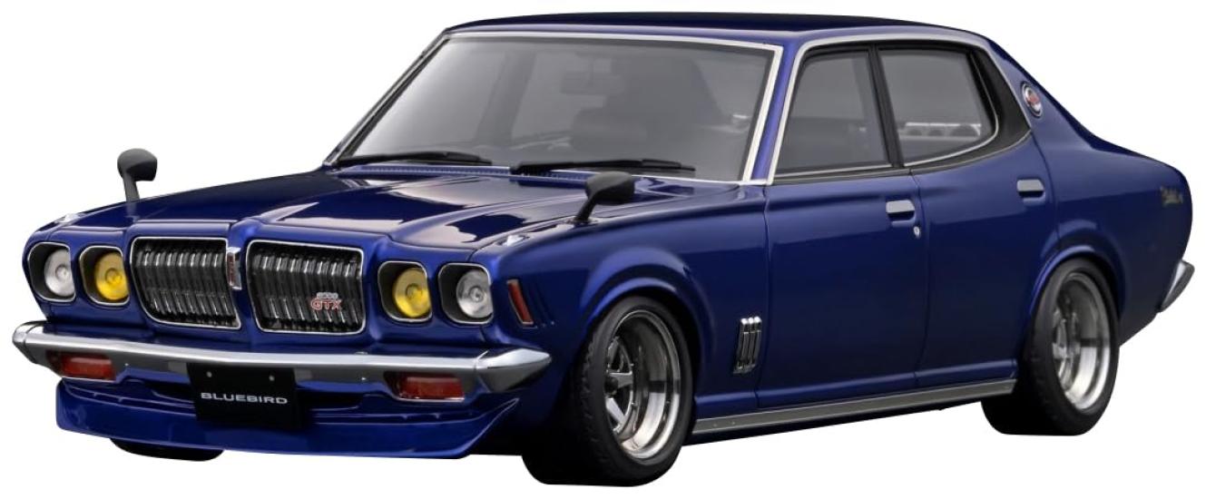 

модель зажигания 1/18 Nissan Bluebird U 2000GTX (Г610) Готовый продукт цвета «синий металлик»