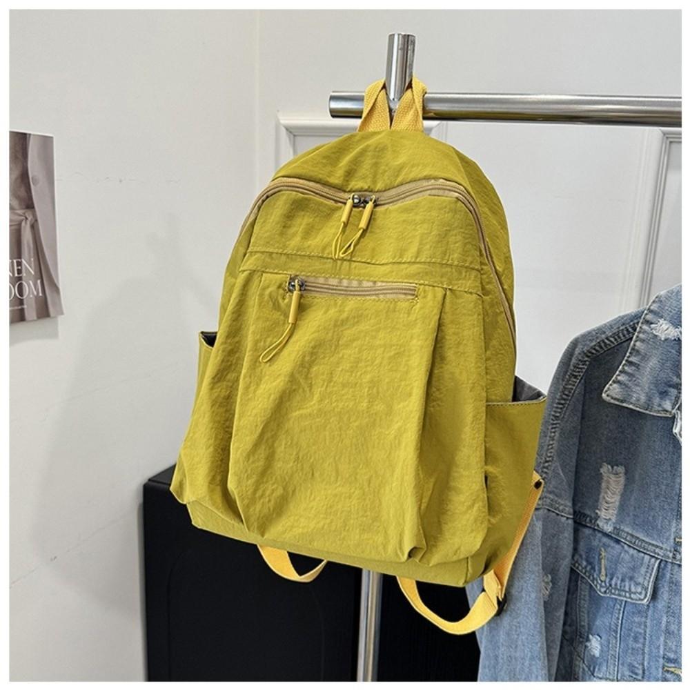 Zaino Casual di Grande Capacità Multifunzionale Monocolore Zaino Scolastico Borsa a Spalla Ultraleggera Viaggio