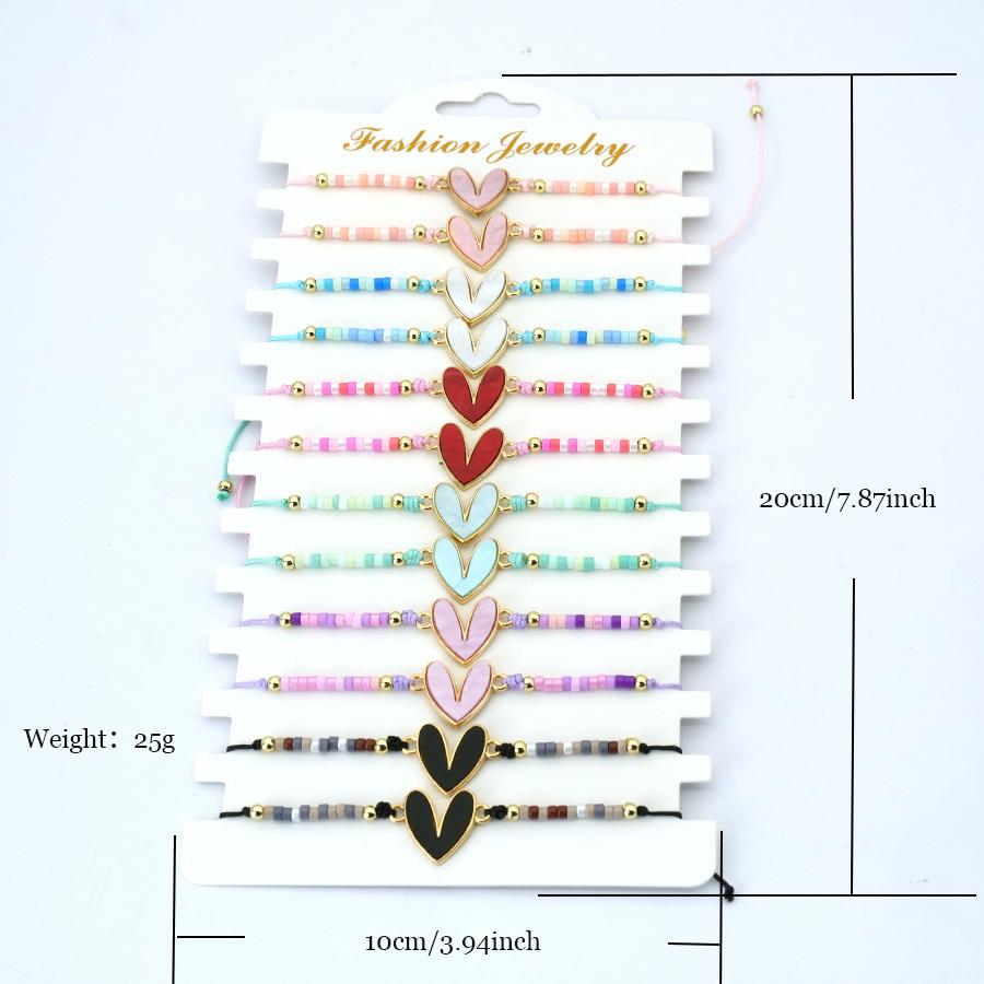 Noter 12Pcs/Dozen Bohemia Seed Beads Bracelet For Women Handmade Braided Thread Braslet Cute Flower Friendship Braclet Pulseria