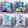 TOUHOU Project Cirno Cute Anime Girl Pillow Covers Home Sofa Cushion Covers and Aecorative Custom