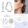 Fashion 925 Silver Luminous Shell Earrings For Women Pave CZ Heart Shape Star Moon Hoop Earrings Engagement Wedding Jewelry