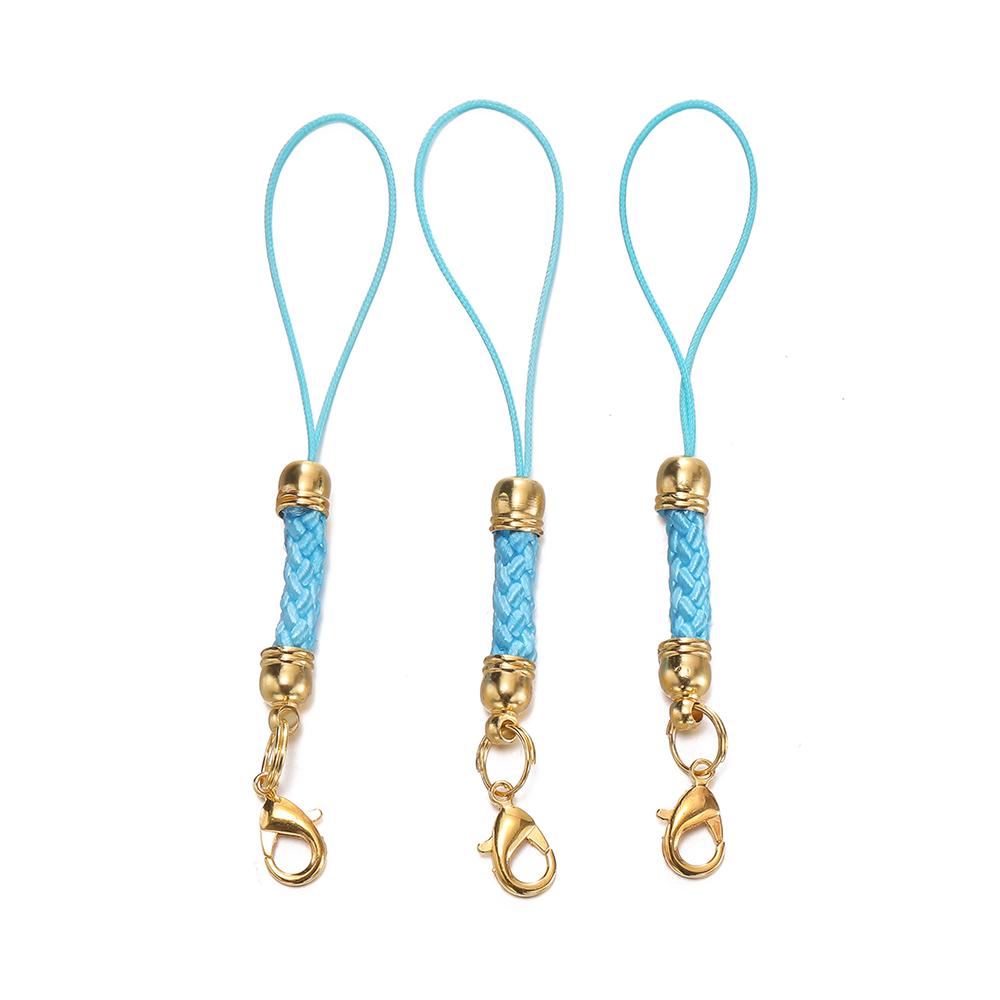 10/20pcs Keychain Rope with Lobster Clasp Jump Rings Lanyard Lariat Strap Cord For DIY Keyring Pendant Jewelry Making Supplies
