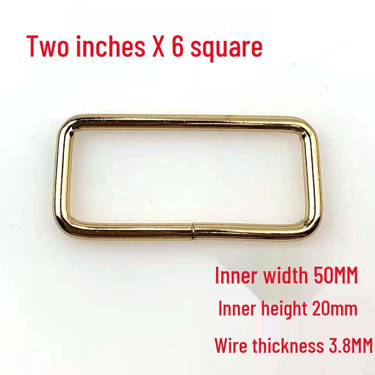 3.8MM Thick Iron Square Ring Buckle for Luggage and Webbing Adjustment