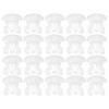 Curtain Gliders Stoppers 20/40Pcs White Plastic Curtain Rails Stoppers Drapery Rails Sliding Gliders Curtain Accessories