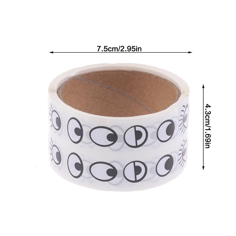 

1000Pcs/Roll Self-Adhesive Eye Stickers Mini Eye Shaped DIY Sticker Black White Designs Halloween Party Children Toys Sticker