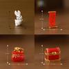 Charming Resin Bunny Ornament New Year Gift Cute Miniature Landscape Accessory