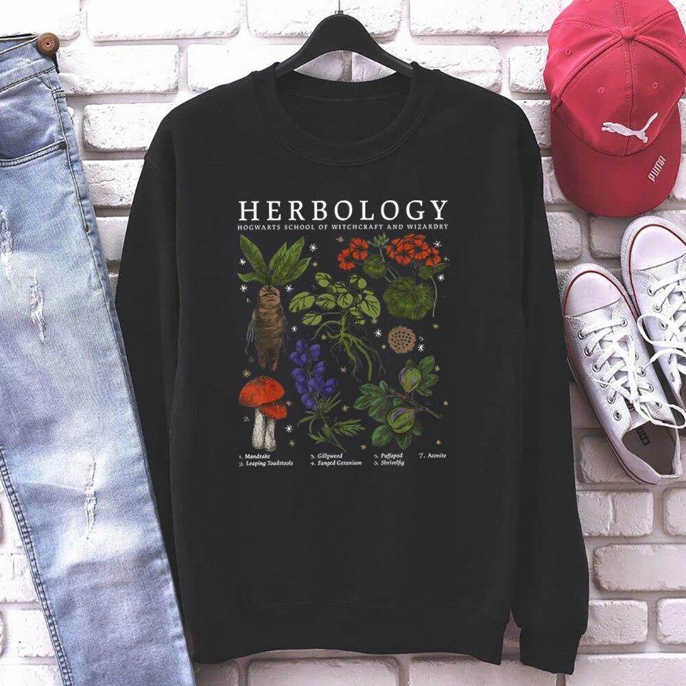 Mikina Herbologie Rostliny Kouzelný čaroděj Čarodějnická škola Mikina s kapucí Rostliny Botanická bylinkářství Mikiny s kapucí Wizard Topy Unisex Mikina s kapucí