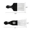 Hair Sponge Set, Magic Curl Glove, Afro Brush, Metal Pick Comb, and Twist Comb for Hairstyling (Black-6Pcs)