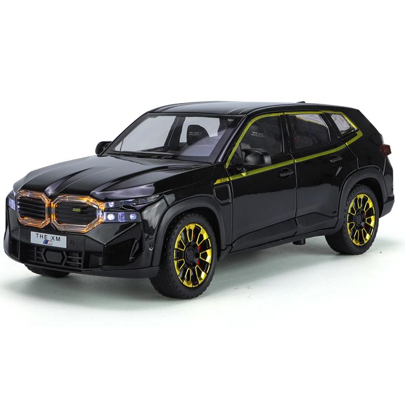 

1:24 BMW The XM Diecast Model Car Alloy Sound Light Decorations Simulation Desktop Display Holiday Present With Boyfriend Kids чёрный