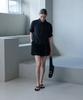 Owaiwai Fringe Elastic Shorts_Black