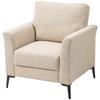Linen-Look Armchair - Beige