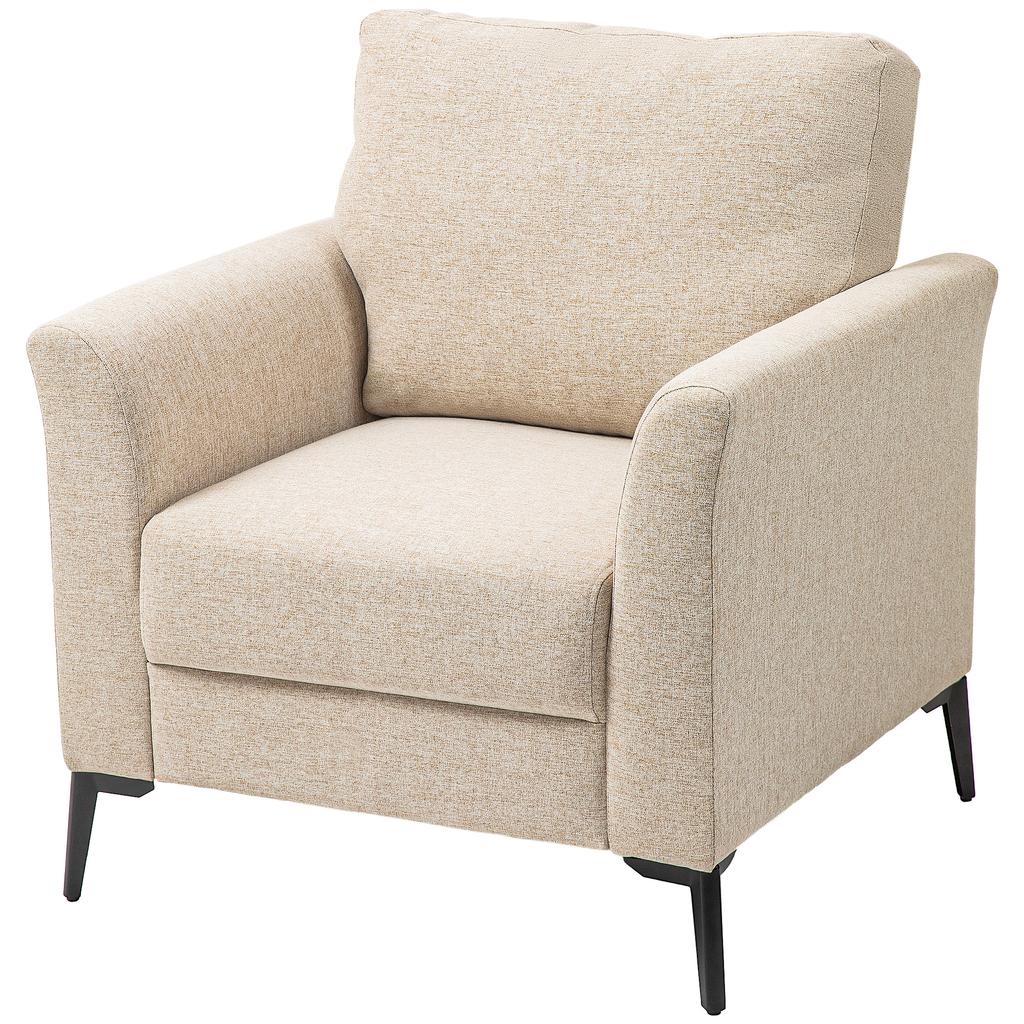 Linen-Look Armchair - Beige