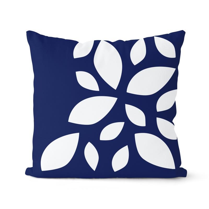 Navy Blue Cushion Geometric Pillowcase Decorative Pillow Home Decor Throw