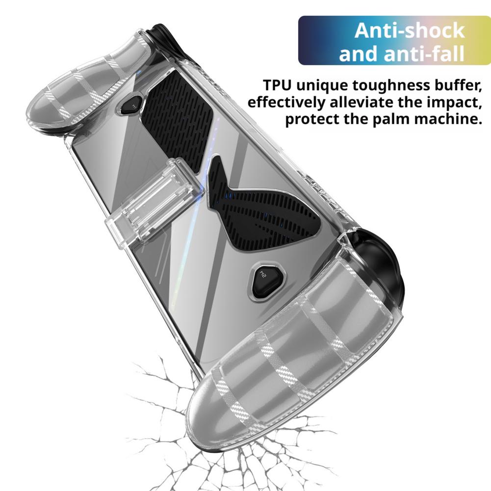 Für ROG Xbox Ally X Handheld TPU Transparente Vollabdeckung Hülle mit Halterung Rückständer Stoßfest Anti-Rutsch Schutz Zubehör